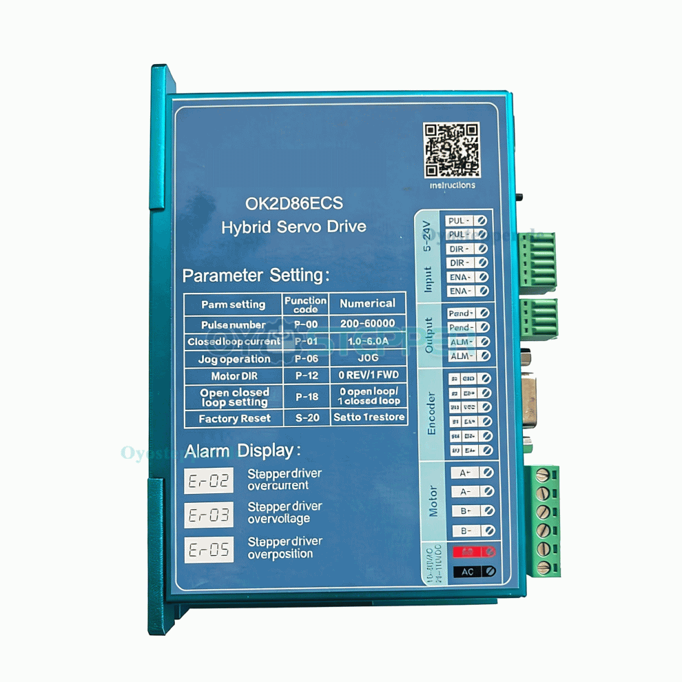 OUKEDA OK2D86ECS Closed Loop Schrittmotortreiber 0&ndash;8A 18&ndash;80V DC f&uuml;r NEMA 34 Schrittmotoren